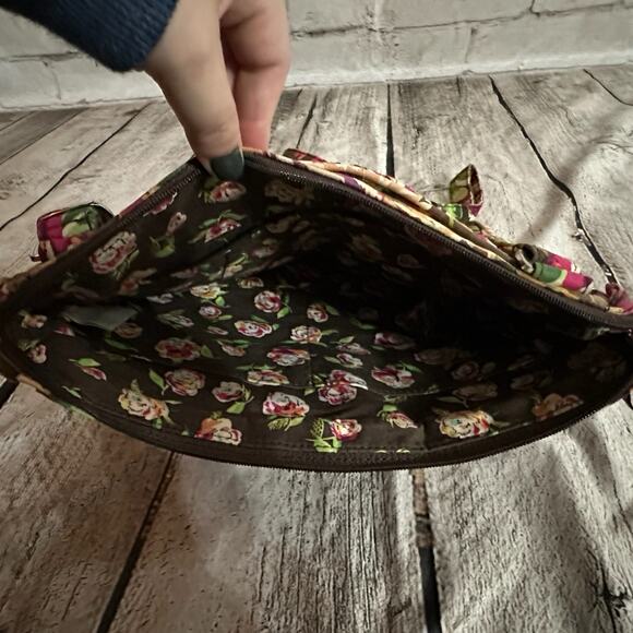 Vera Bradley Brown Floral Cloth Shoulder Bag, Pre-owned - Picture 4 of 4